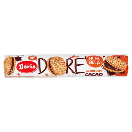 DORIA BISCOTTI DORE CACAO TUBO GR:150